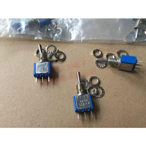 French import APEM 5239 toggle switch Gold plated 3 feet 3 file gear shaking head Toggle switch Open hole 6MM