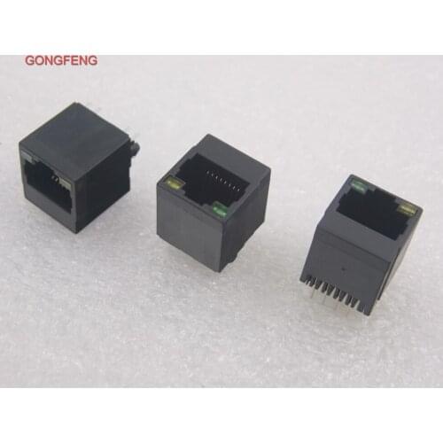 GONGFENG 200pc NEW RJ45 Connector Plastic 5224 Vertical Lamp Female line Network Socket Special Wholesale Shipping TO Russia