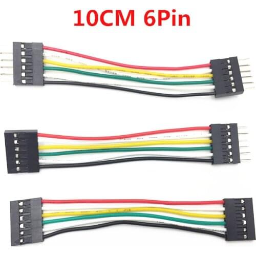Bread Board Wires 20pcs/lot 10CM 6Pin Jump Wire Cable electronica AWG26 2.54mm Jumper Wires Dupont cables