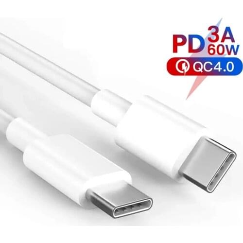 PD 30W USB C to USB Type-C Cable Fast Charge Data Cable for Macbook Samsung A51 A22 Huawei P50 Redmi note 8 9 10 Pro USB C Cable