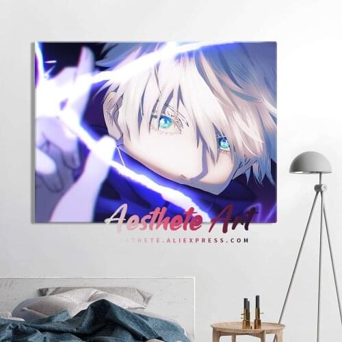 Jujutsu Kaisen Satoru Gojo Eyes Anime Canvas Painting Wall Art Posters Prints Pictures Living Room Decoration Home Decor
