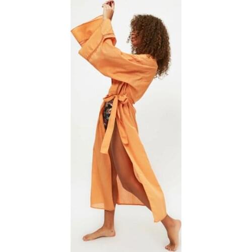 Striped Kimono & Caftan 100% Cotton Womens Summer Beach Cover-Ups Style Fashion