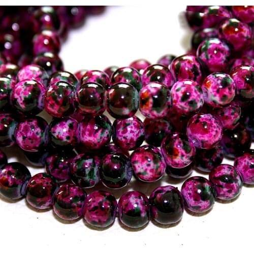 New Arrival 6MM 140pcs/lot Rose Bead Round Assorted Colorful Glass Beads For Women Bracelet making Wholesale or Retail