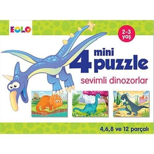 Eolo 4 Mini Puzzle-Cute Dinosaurs
