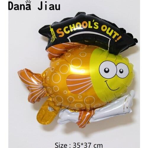 Mini fish animal balloons schools out balloon kindergarten graduation party decoration you are the best inflatable toy