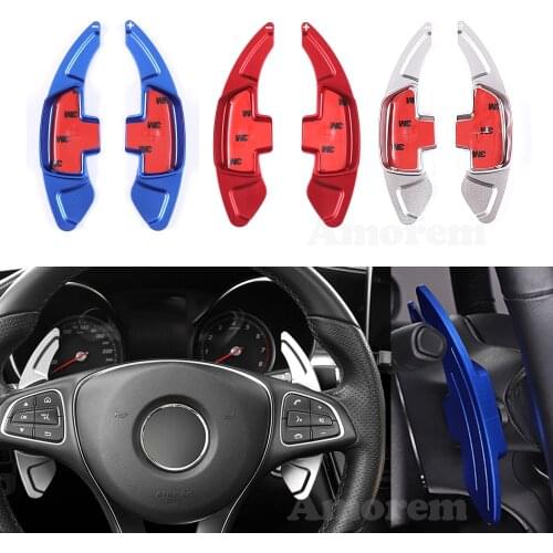 For Mercedes Benz C E GLC Class W205 W213 X253 MB C205 A205 C238 S213 C253 Paddle Shift Steering Wheel Extended Shifter Stickers