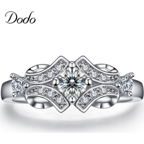 Supernatural Flower Wedding Engagement Rings for Women Vintage Anillos de Plata Bijoux Accessories Bague Femme Jewelry Gift DR25