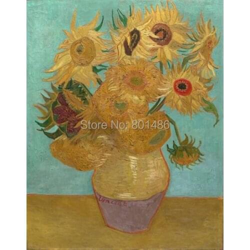 Sunflowers by Vicent Van Gogh print painting on canvas for living room wall art decoartion