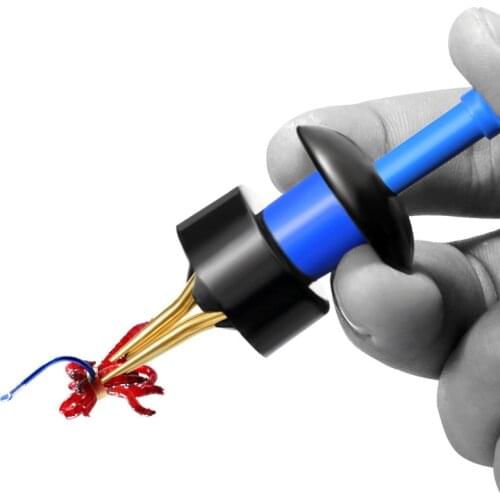 Red Worm on Bait Device Linked to Red Worms Web Earthworm Bloodworm Clip Live Bait Bundled Fishing Accessories Gear Supplies T4