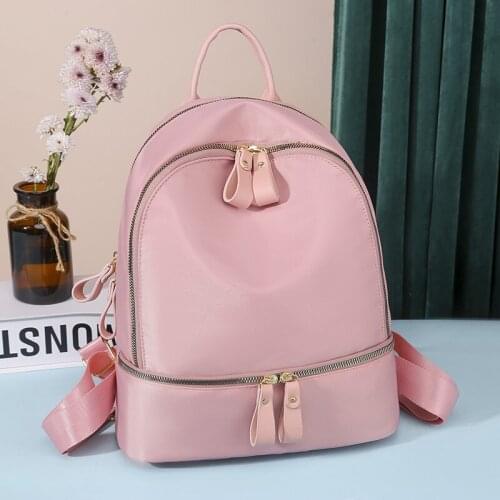 Waterproof Oxford Women Backpack big capacity Travel bags Schoolbags for Teenage Girls mochila female Shoulder Bag Softback pink