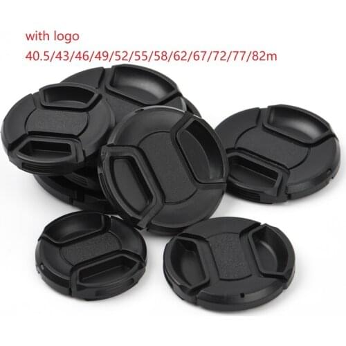 With logo 40.5/43/46/49/52/55/58/62/67/72/77/82mm Camera Lens Cap Holder Cover Camera Len for Nikon camera