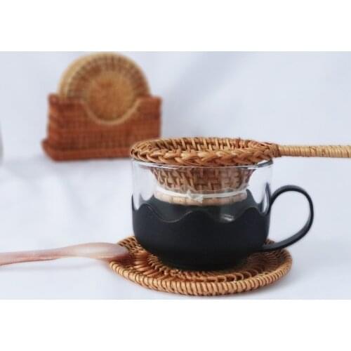 Tea Strainers Natural Rattan Kitchen Gadget Bamboo Tea Filter Strainer Filter Infuser for Chinese Tea Ceremony Tea Tools