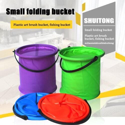 Folding Bucket Multifunctional Fine Art Painting Plastic Washing Bucket Travel Camping Tool Portable Travel Washing Bag