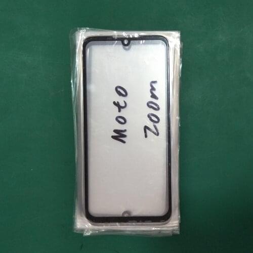 10pcs glass+oca film LCD Front Touch Screen Glass Outer Lens For Motorola Moto zoom repaire parts