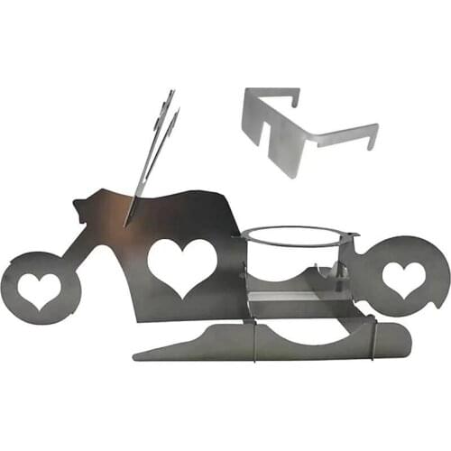 Chicken Roaster Rack With Steel Beer Can Chicken Turkey Roaster BBQ Grill Rack Stand Holder Motorcycle Shape Roaster Rack Stand