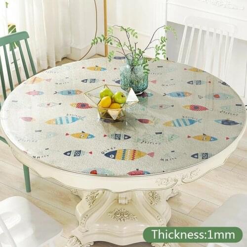 Wedding Household Item Tischdecke Mantel Shabby Chic Round Redonda Tablecloth Toalha De Mesa Nappe Cover PVC Table Cloth