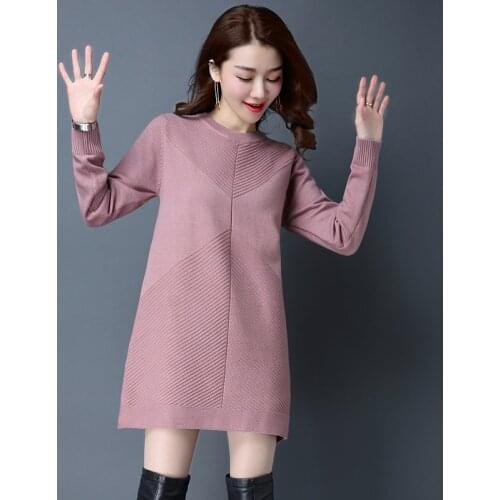 Warm Women Loose Knit Sweater 2020 Autumn Winter Long sleeve Bottoming Shirt Plus size 4XL Solid Casual Female Jumper Pull Femme
