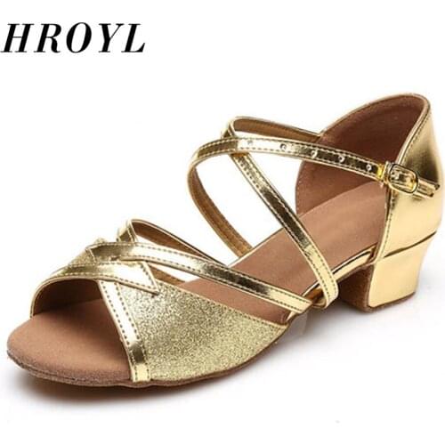 Free Shipping Dancing Shoes For Latin Ballroom Tango Dance Shoes Salsa Party Dance Shoes Girls Child Ladies 3.5cm Heels