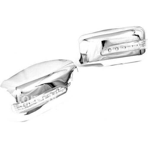 High Quality Chrome Mirror Cover With LED Side Blinker for Mitsubishi Lancer Evolution Gen 7/8/9 free shipping