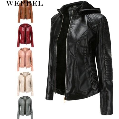 Женские кожаные куртки Wepbel China At AliExpress