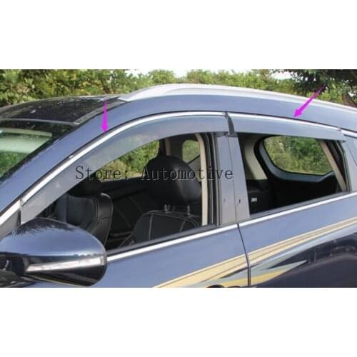 Window Visor Vent Deflector Sun Rain Guard Shield For Kia Sportage R 2010-2014