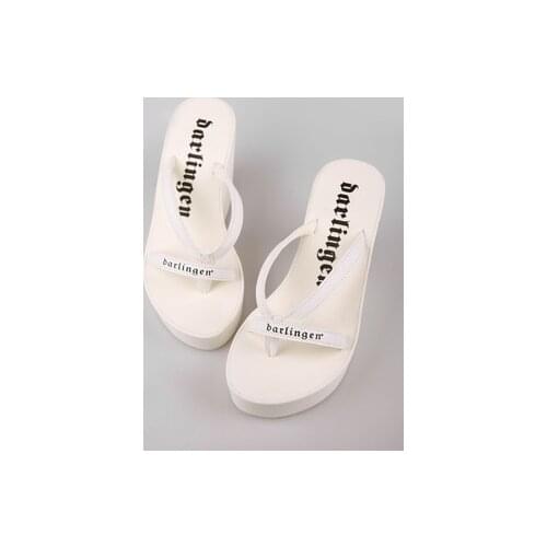 Female Shoes Summer Clogs Woman Low Rubber Flip Flops Ladies' Slippers Platform 2020 Beach Hawaiian Rome Fabric PU Basic Hoof