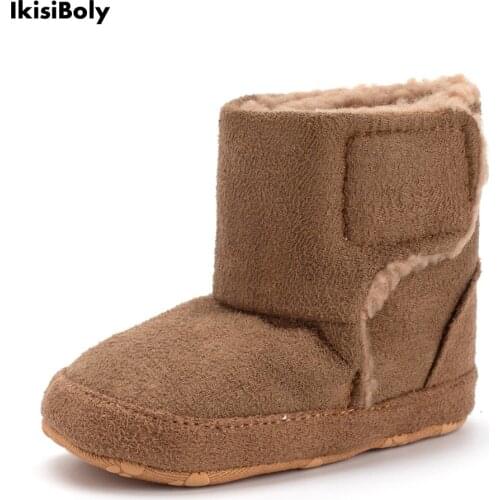 Baby Boy Girl Newborn Winter Boots Anti-Slip Soft Sole Premium First Walker Snow Booties Warm Infant Outdoor Ankle Shoes