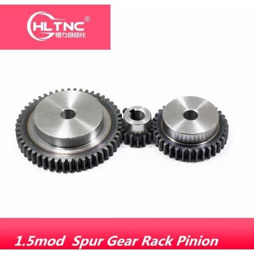 1pcs Spur Gear Rack Pinion 10/12/14/15/16/18/20 Teeth Mod 1.5M Bore 8mm 10mm 12mm Staight Teeth positive gear