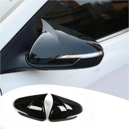 2Pcs Auto ABS Exterior Horn shape Rearview Mirror Cover Trim Sticker Decoration For Hyundai Elantra AD 2016