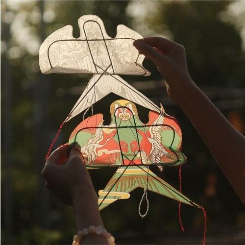 2 pcs Kite Material Bag Handmade DIY Production Parent-Child Toy Creative Gift Chinese-Style Kite Traditional Art
