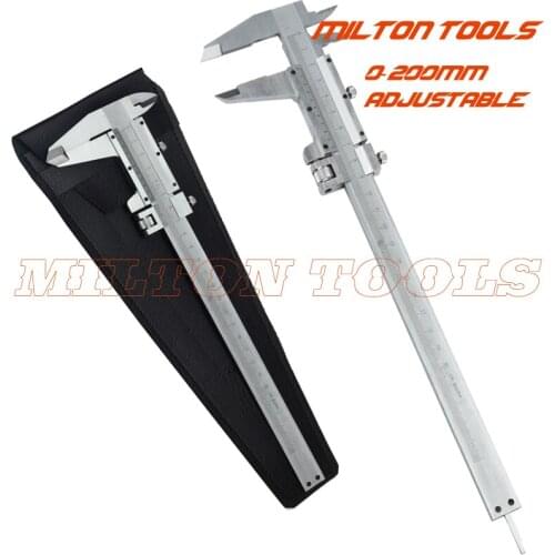 200mm/8inch vernier caliper micometer gauge with fine-adjustment 0-200mm slider caliper measuring tool