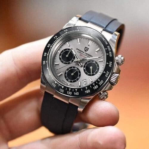 2021 New PAGANI DESIGN Quartz Watch Men Top Brand Automatic Date Wristwatch Silica gel Waterproof Sport Chronograph Clock Mans