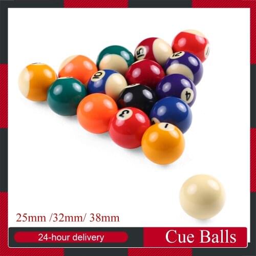 25MM /32MM/ 38MM Children Mini Billiards Table Balls Set Resin Small Pool Cue Balls Full Set Snooker & Billiard Accessories