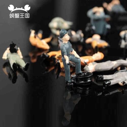 25pcs DIY Model Train Worker People Figures Railway Scenery Layout 1/87 HO Scale