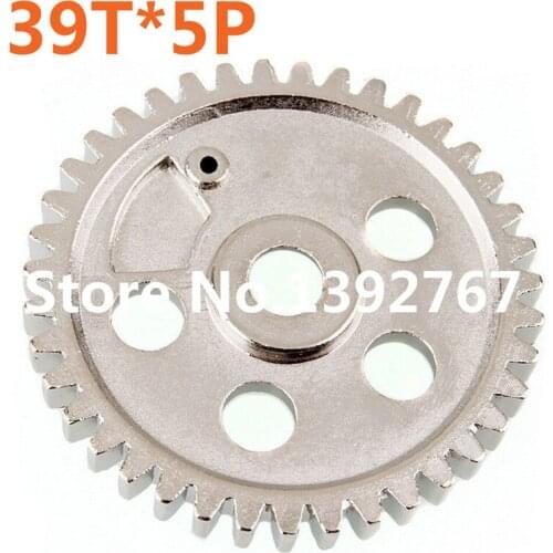 5Pcs HSP RC Upgrade Part 02041 Metal Steel Diff.Main Gear (39T) For 1/10 Scale Models On Road Remote Control Cars Nitro Power