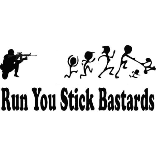 Car Sticker Family Escape Stick Bastard Soldier Marine Corps Car Decoration Accessories Sticker Waterproof Black/White,23cm*10cm