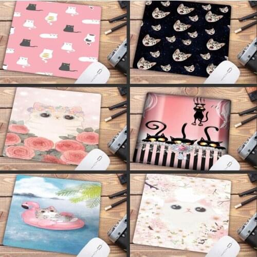 Mairuige Big Promotion Cute Cat Picture Anti-Slip Laptop Mice Pad Mat Mouse pads For Optical Laser Mouse Gamer Mousepad 22X18CM