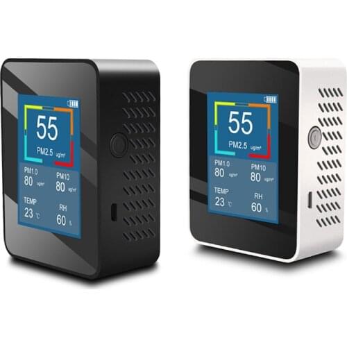 Air quality detector pm2.5 pm10 meter test sensor air monitor USB Recharge WIth LCD Screen