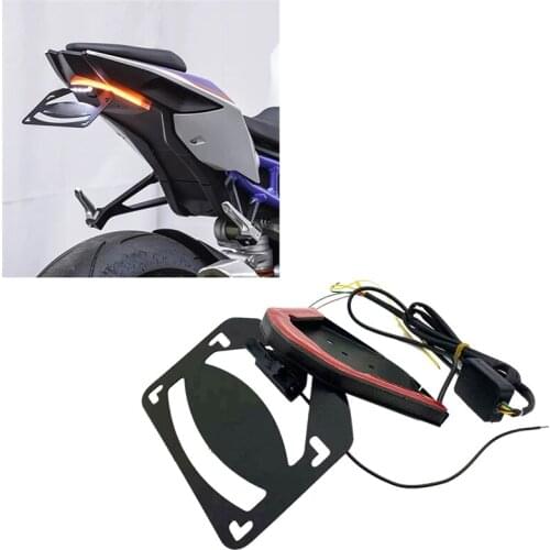 For BMW- S1000RR S1000 RR S 1000RR 2020 2021 Short License Rear License Plate Mount Holder and Plate LED Light