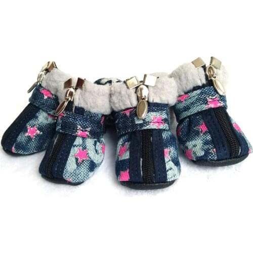 Environmental Dog Cat Pet Shoes Booties Rubber Socks Waterproof Winter Cats Shoe Boots Set Pets Products For Small Dogs Outdoor