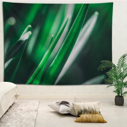 Green grass Tapestries For Living Room Bedroom Hanging Wall Tapestry Retro Home Decor Yoga Beach Mat Custom logo