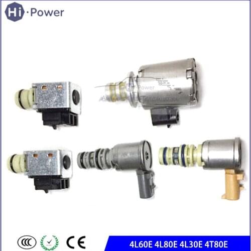 5pcs Tested OEM 4L30E 4L60E 4L80E 4T80E 4L65E Transmission Shift Solenoid Kit for 1993-2005 EPC Shift TCC 3-2 PWM 4l60e