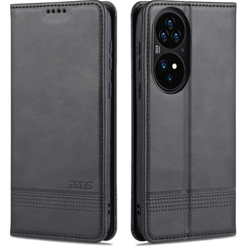 For Huawei P50 Pro Case Leather Luxury Magnetic Flip Wallet Card Holder Money Slot Cover For Huawei P40 Mate 40 Pro Lite Case