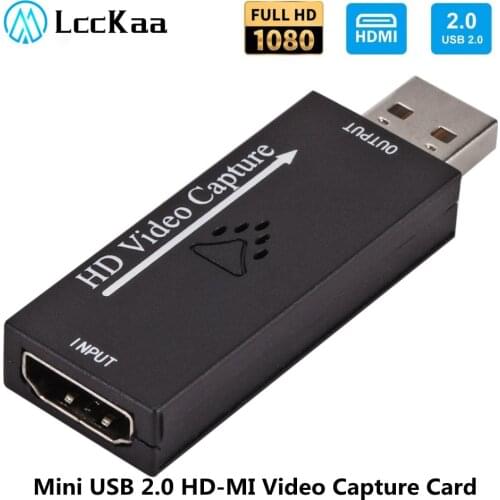 LccKaa Mini USB 2.0 Video Capture Card HD 1080P Game Recording Card For Computer Youtube Live Streaming Broadcast For PS4 Game