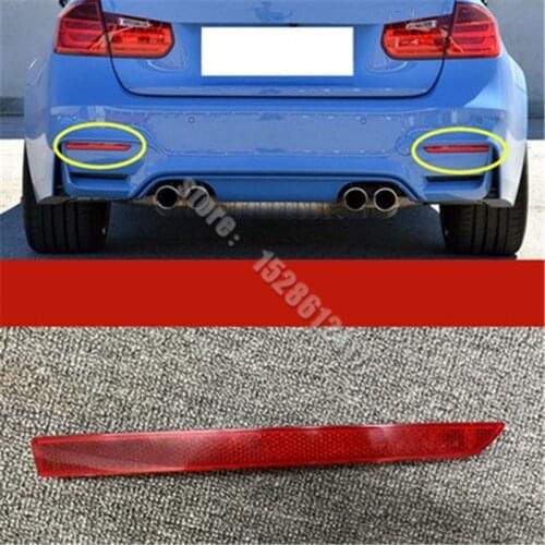 Left Right Pair Rear Bumper Reflector Warn Light Red Lens 63147301187 63147301188 For BMW 3 Series F30 F31 F35 2013-2019