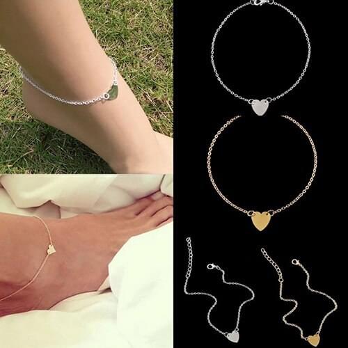 2017 Hot Selling Fashion Women Love Heart Ankle Chain Anklet Bracelet Beach Sandal Foot Jewelry