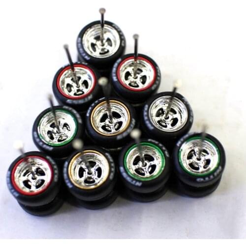 1/64Scale alloy car model diecast rubber wheel W modified wheel tire wheel dice toy Vehicle General Change Accessories fine show