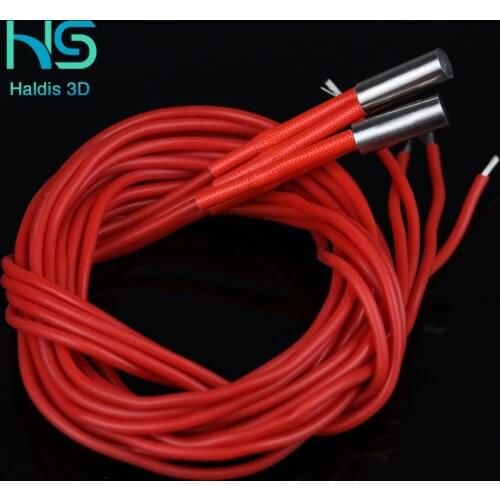Cartucho calefactor para impresora 3D cartucho de 6x20MM, 12V/24V, 40W con cable de 100CM, para impresora 3D PT100, HOTEND Volca