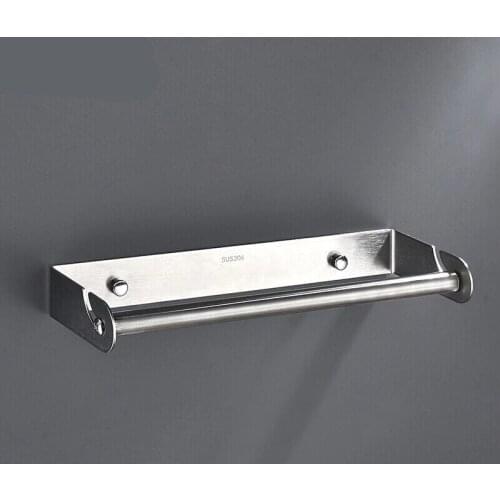 Stainless Steel Paper Towel Holder Punch-Free Wall Mounted Towel Rack Roll Paper Stand Shelves for kitchen bathroom accessories