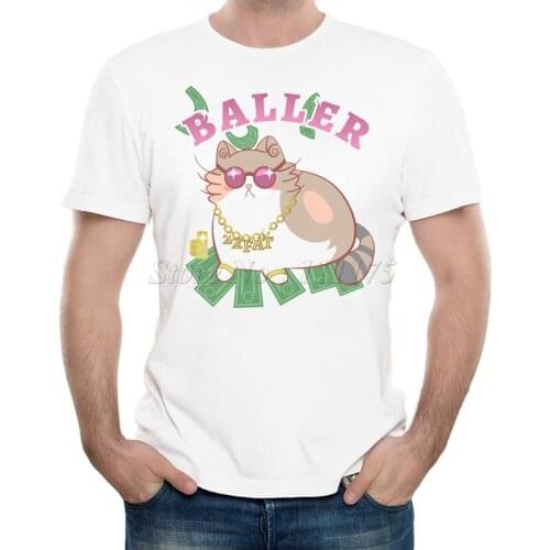 New Arrivals 2019 Mens Summer Cute Fat Cat Printed T Shirt Cool Tops High Quality Casual Short Sleeve Tee